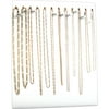 12 Hook White Chain Necklace Display Jewelry Easel New