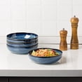 thumbnail image 4 of 30oz Ceramic bowls set of 4-8" serving bowls for Kitchen,Pasta,Salad-Dishwasher & Microwave Safe Perfect for Housewarming, Thanksgiving, Christmas-Royal Blue, 4 of 6