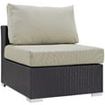 thumbnail image 5 of Pemberly Row 8-Piece Aluminum & Rattan Patio Sectional Set in Espresso/Beige, 5 of 7