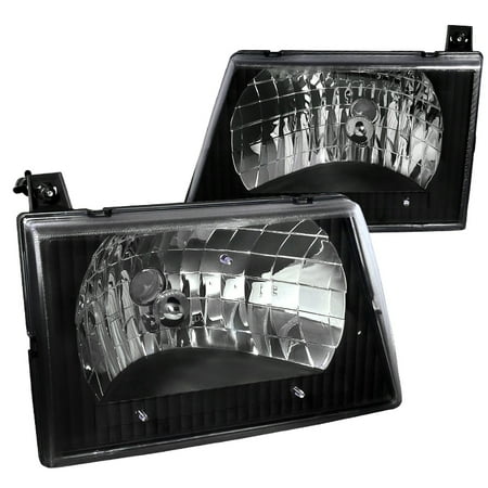 E-150 E250 E-350 Van (Spec-D Tuning 1992-2006 Ford E150 E250 E350 E450 Econoline Van Euro Headlights Lamps 93 94 95 96 97 98 99 00 01 02 03 04 05 06 (Left +)