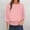 Pink, variant on Endives Women's Chiffon Shirt Blouses Casual Boat Neck Chiffon Blouses Batwing Tops Tunic Top Spring Outfit Pink
