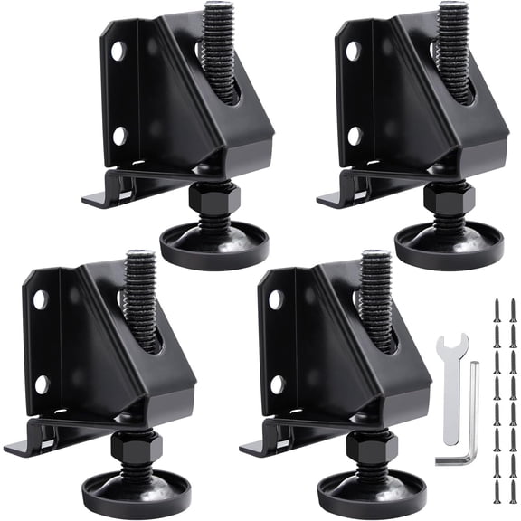 Kismyla 4 PCS Heavy Duty Adjustable Leveling Feet for Furniture,Hexagon Nuts Lock Furniture Legs Levelers,for Table, Cabinets, Workbench,Shelving Units and More