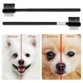 thumbnail image 2 of Portable Pet Tear Stain Remover Comb Dog Flea Comb Double-Sided Dog Eye Brush Tear Stain Remover Black/Silver, 2 of 18