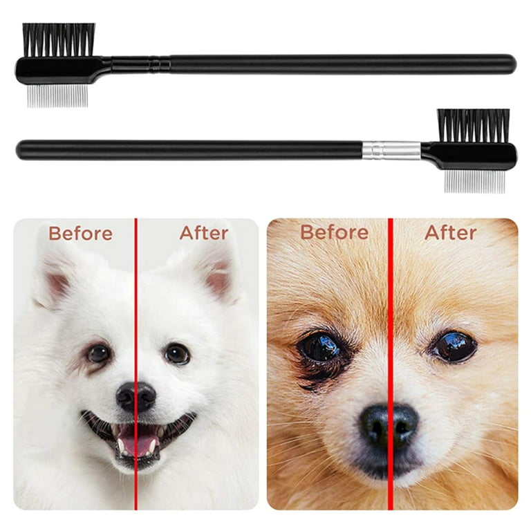 Multi function Double sided Dog Eye Comb Brush Eyelash Brush Tear
