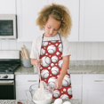 thumbnail image 4 of Red Baseballs Pattern Kids Aprons for Girls and Boys,Adjustable Neck Strap Toddler Aprons for Kids Cooking Baking, 4 of 7