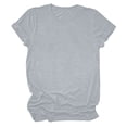 thumbnail image 3 of Fesfesfes Plus Size T Shirts Women Summer Crewneck Solid Color T-shirts Fashion Comfortable Female Blouses Tops 4(S), 3 of 9