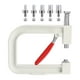 thumbnail image 1 of Máquina de prensado manual para colocar perlas, herramienta compacta y versátil para adultos, perforadora de cuentas para bolsos, sombreros y faldas. Blanco, 1 of 8