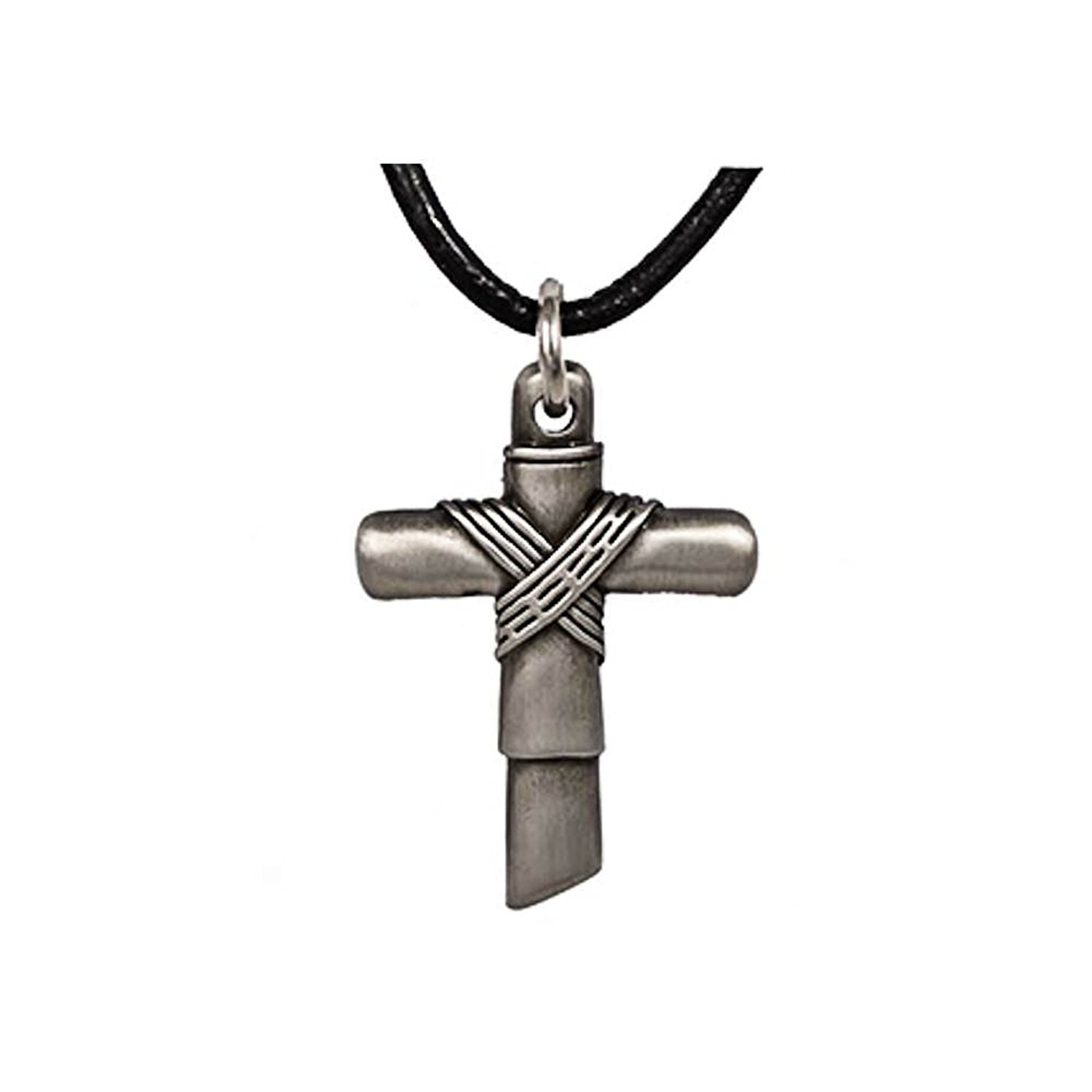 RAZOR BLADE Silver Pewter Pendant Leather Necklace CORD
