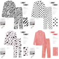 thumbnail image 2 of Pijama de manga larga de primavera y otoño para mujer, cárdigan de solapa, traje a rayas, ropa exterior de talla grande para el hogar, 2 of 6