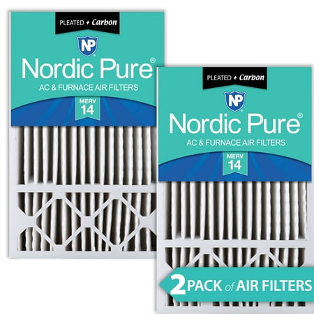 

16x25x5 (4 3/8) Honeywell Replacement Air Filters MERV 14 Plus Carbon 2 Pack