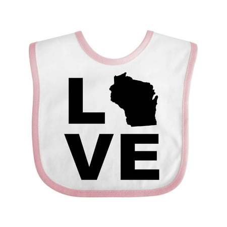 

Inktastic Love Wisconsin Gift Baby Boy or Baby Girl Bib