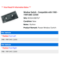 thumbnail image 2 of Window Switch - Compatible with 1988 - 1989 GMC C2500, 2 of 2