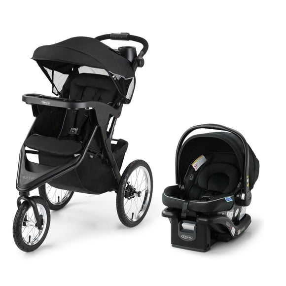 Graco Trax Jogger 2.0 Travel System, Car Seat and Stroller Combo, Gotham