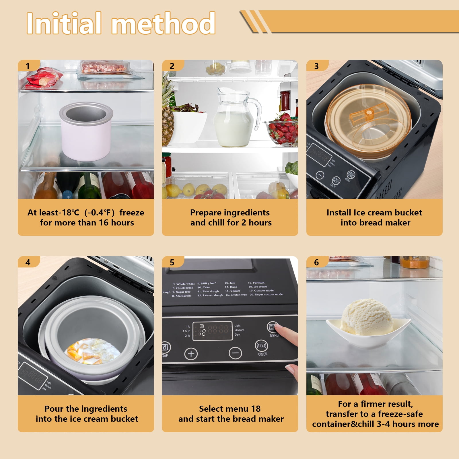 KBS Bread Maker Replacement Parts for ice cream making,Ice cream bucket,Premium MBF-070 Ice cream version Models
