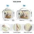 thumbnail image 4 of Rabbits and Easter Eggs Clear Cosmetic Bags with Handles PVC Toiletry Bags Zipper Waterproof Portable for Traveling 2 Pcs, 4 of 7