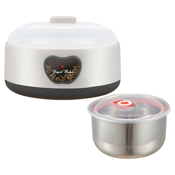 Yogurtera Automática | Contenedor interior de acero inoxidable | Fermentador casero multifuncional | Capacidad de 1,2 l | 110V 60Hz | Prepara yogur cremoso y nutritivo fácilmente | Incluye 1
