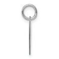 thumbnail image 3 of FJC Finejewelers 14 kt White Gold Heart Disc Charm 18 mm x 14 mm, 3 of 5