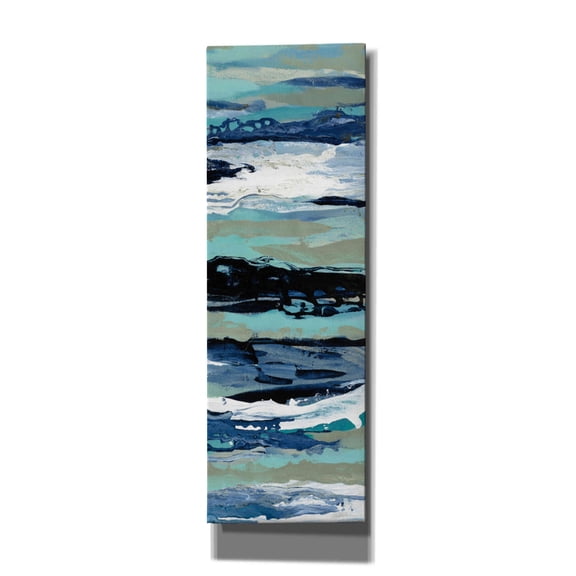 Epic Graffiti 'Coastal Sea Foam III' by Silvia Vassileva, Canvas Wall Art, 12"x36"