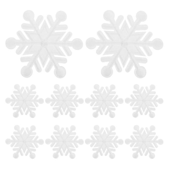 10 parches bordados de copo de nieve blanco para ropa, apliques navideños para planchar, parches decorativos temáticos de invierno para chaquetas, mochilas, sombreros, decoración de disfraces DIY