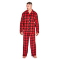 thumbnail image 2 of Men's Notch Collar Fleece Pajama Sets - Red XL, 2 of 6