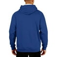 thumbnail image 6 of gbyLJF Mens Long Sleeve Hoodie Fleece Lined Solid Color Hooded Sweatshirts Round Neck Drawstring Pullover Tops with Pockets, 6 of 9