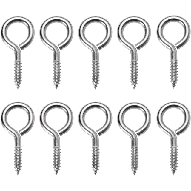 Tornillos De Ojal, Ganchos De Tornillo De Ojal, Pernos De Ojo, Acero Inoxidable, Paquete De 25 Sailing Electrónica