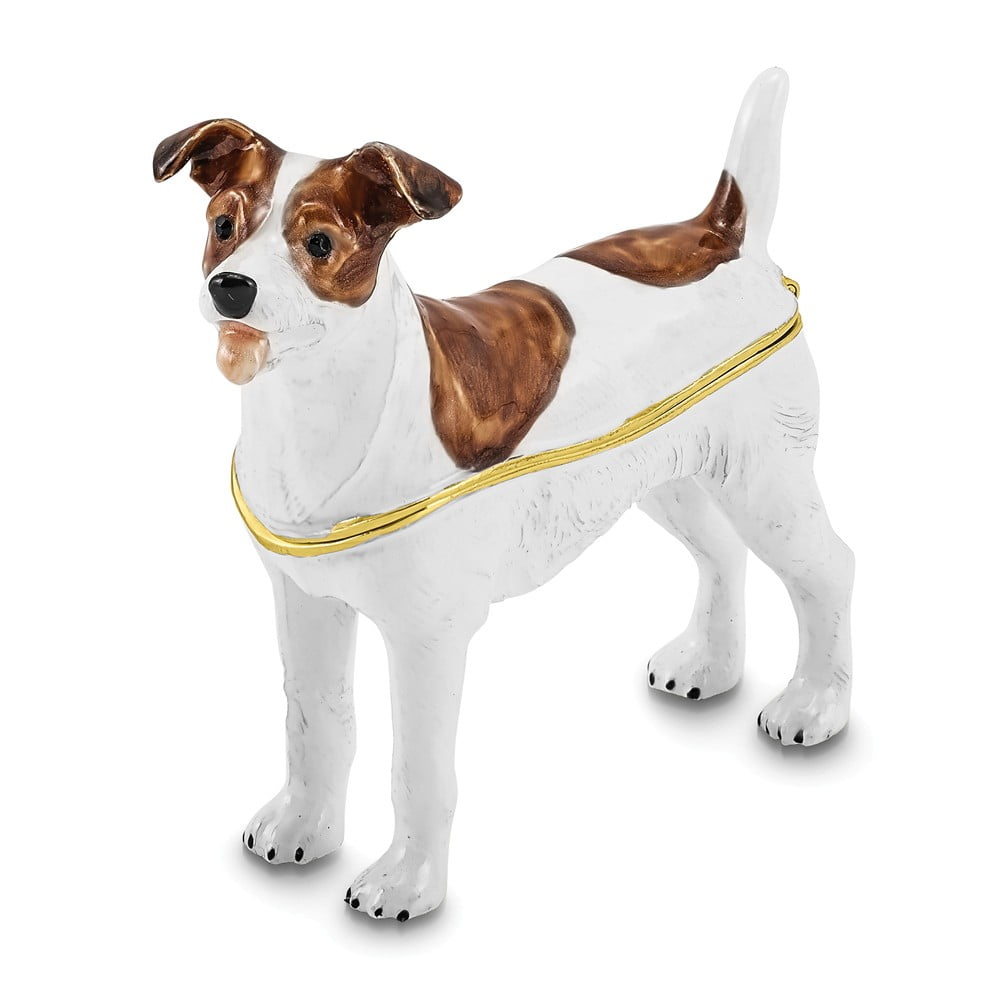 Diamond2Deal FRASIER Jack Russell Terrier Trinket Box Fine Jewelry