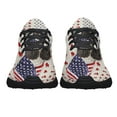 thumbnail image 5 of Tri Color Cavalier King Charles Spaniel Wrapped In American flag Shoes Sneakers Black Size 7, 5 of 7