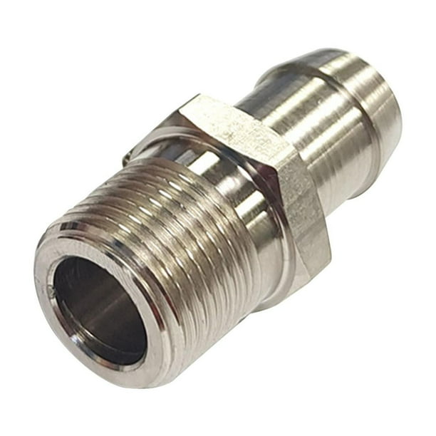 Conector de lengüeta cromado,Conector de lengüeta cromada de 1/2 pulgada NPT a 5/8 pulgada,Conector de manguera de calentador de entrada NPT de 1/2 pulgada,Piezas de repuesto para conector de