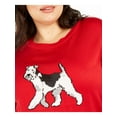 thumbnail image 3 of Tommy Hilfiger Womens Plus Terrier Long Sleeve Terrier Print Pullover Sweater, 3 of 4