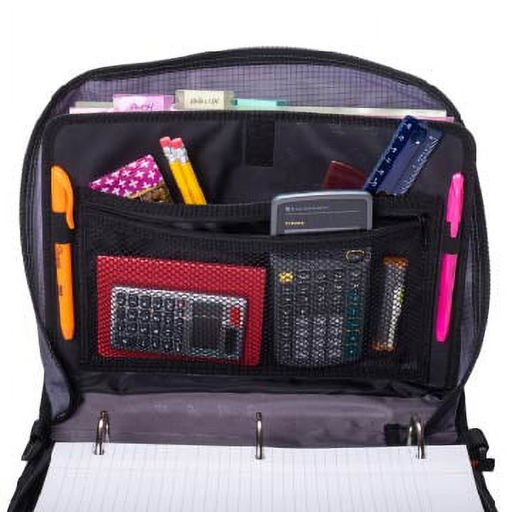 Case-it 2 Inch Zipper Binder with 5-Tab File Folder, Green