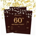 thumbnail image 2 of Darling Souvenir Brown Birthday Invitation Card Printable Elegant Fill or Write In Blank Party Invites 28 Pcs 5 x 7 Inches, 2 of 5