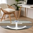 thumbnail image 5 of Anchor Brown Large Area Rugs for Bedroom Living Room, Soft Non Slip Carpet Bedside Rug, Nautical Grey Rustic Farmhouse Wood Grain Round Floor Cover Kitchen Accent Rug 4' for Dining Room/Office, 5 of 9
