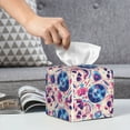 thumbnail image 6 of Sikiie blue record rock Skull Leather Tissue Box Cover Square, tissue box holder, Tissue Box with Bottom Belt-5.2”x5.2”x5.2”, 6 of 7
