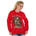 thumbnail image 3 of Erase All Fears Snake Skull Tattoo Unisex Plus Fleece Graphic Sweatshirt Brisco Brands 2X, 3 of 5