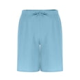 thumbnail image 5 of DDAPJ pyju Birthday Gifts! Mens Casual Beach Shorts Side Zip Fashion Summer Shorts Loose Fit Straight Leg Shorts with Pockets Light Blue XXL, 5 of 7