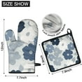 thumbnail image 5 of Pioneer Flower Kitchen Oven Mitt and Pot Holder Sets 4 Pcs for Baking, Cooking and Grilling, Heat Resistant Up To 392 °F, 5 of 6
