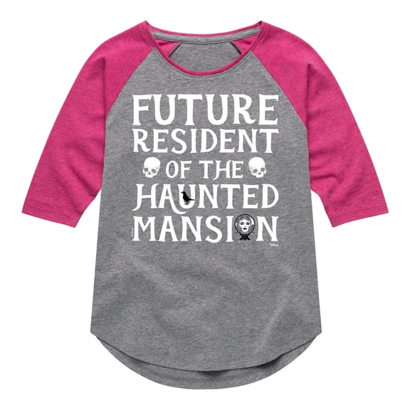 The Haunted Mansion - Future Resident Of The Haunted Mansion Tomb - Toddler & Youth Girls Raglan Graphic T-Shirt