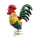 thumbnail image 5 of Figura de gallo de metal, escultura animal creativa en 3D, resistente a la intemperie, decorativa, de hierro. Estilo D, 5 of 8