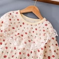thumbnail image 4 of WIBACKER Cotton Nightgowns for Girls Long Sleeve Pajamas Dresses Lace Ruffle Collar Sleepwear Princess Dress Strawberry Night Dress for Kids 4-15Y, 4 of 7