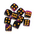 thumbnail image 1 of 10 piezas de cubo transparente de seis lados de 12 mm con esquinas redondas, mesa portátil para juegos, negro y morado, 1 of 5