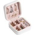 thumbnail image 1 of HSHDLDF Travel Jewelry Case Small Jewelry Box Portable Jewelry Travel Organizer Display Storage Case for Rings Earring Necklace Bracelet Gift for Women Girls White, 1 of 6
