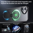 thumbnail image 6 of Shellify Clear Case for iPhone 16 Plus, Slim Anti-Scratch Shockproof Translucent Matte TPU+PC Case with Magnetic Invisible Stand,Black, 6 of 6
