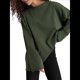 thumbnail image 1 of Camisetas de Larga con Cuello Redondo Extragrande para Mujer, Blusas Básicas de Otoño, Ropa Informal de Entrenamiento Y2K. Verde L, 1 of 7