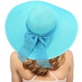 thumbnail image 2 of Gorros/turbantes de mujer Sombrero de paja de protección solar de ala ancha para mujer, sombrero suave plegable, sombrero de playa de protección UV de verano Zhivalor WMZL-1659-2, 2 of 3