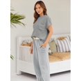 thumbnail image 4 of ORUYROP Ensemble 2 Pcs pour Femmes Ensemble de Détente Tendance Pull Tricoté Manches Courtes Mode, 4 of 6