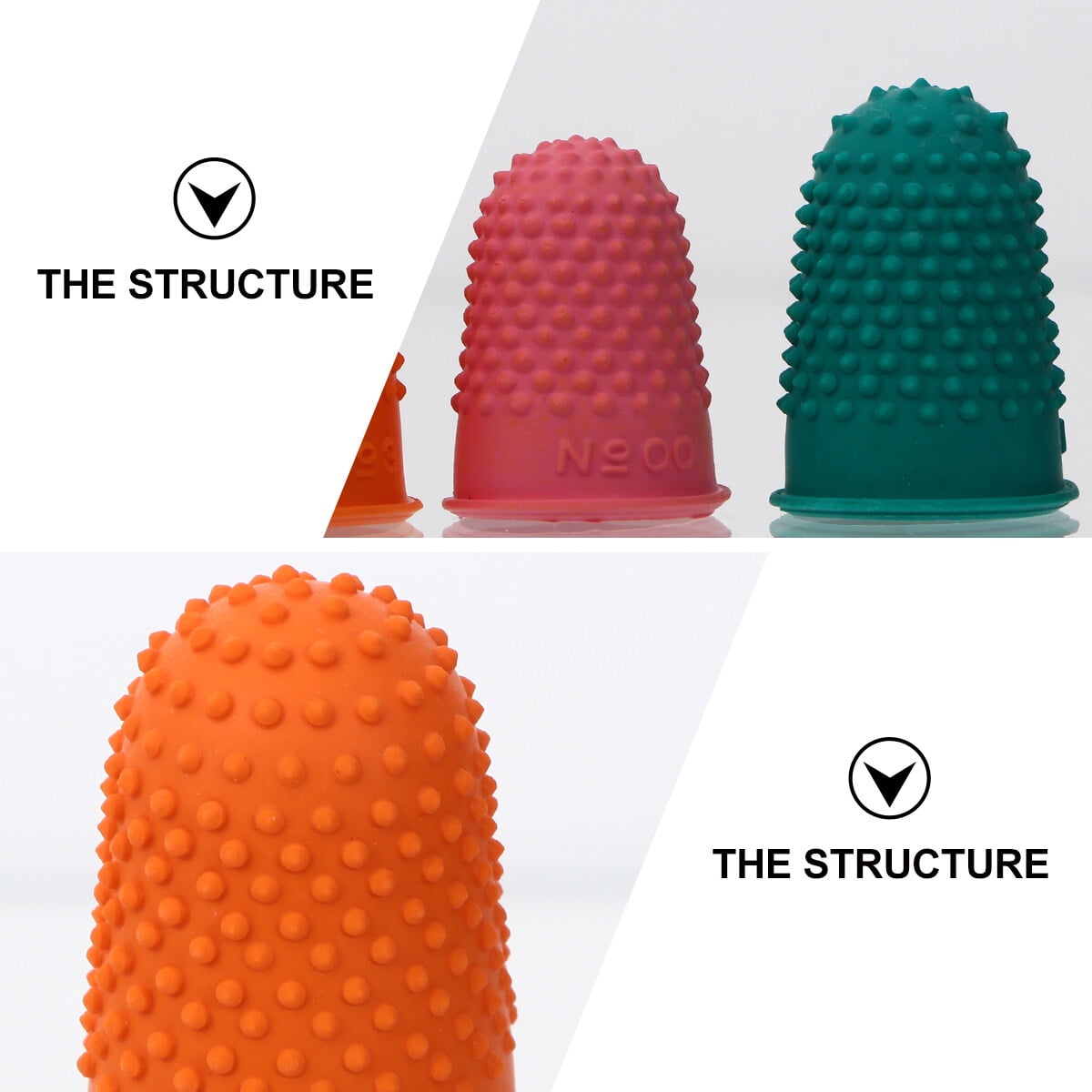 10pcs Rubber Finger Tips Finger Pads Grips Thick Reusable Finger