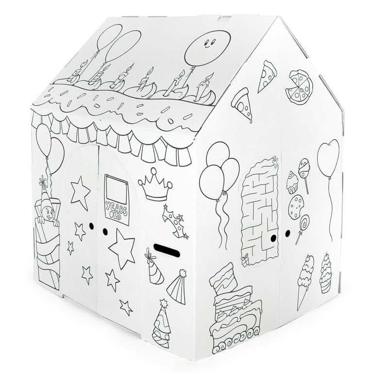 Easy Playhouse Birthday - Kids Art & Craft for Indoor & Outdoor