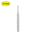 thumbnail image 1 of Uxcell 0.79'' Broca de fresado de grabado CNC Carburo tono plateado 10Pcs 1.6x8.5mm, 1 of 6
