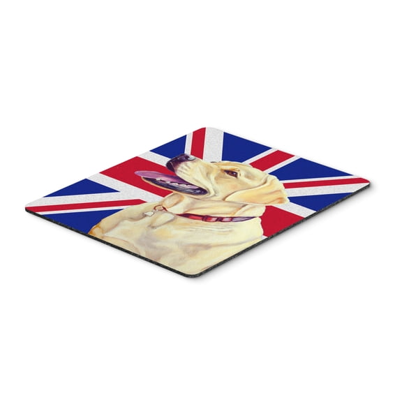 Carolines Treasures LH9490MP "Labrador with English Union Jack British Flag Mouse Pad Hot Pad or Trivet" Large